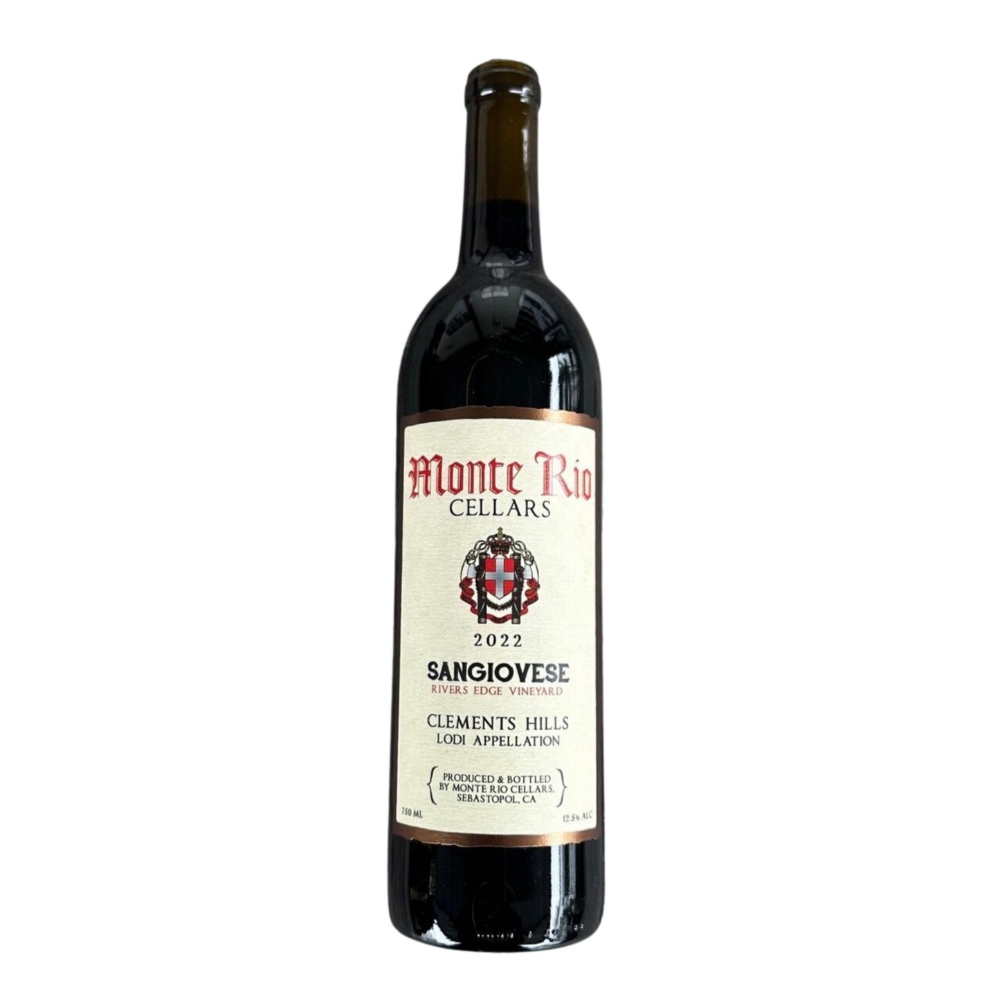 Monte Rio Sangiovese ‘Rivers Edge’ Lodi 2022 (750 ml)
