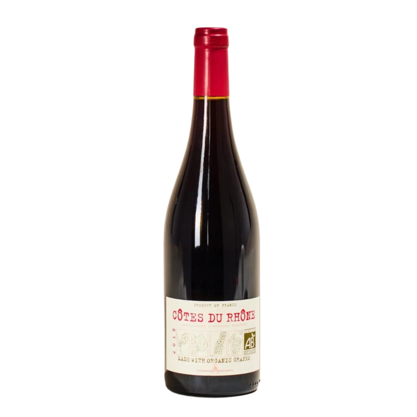 Vignerons Ardechois Uvica Côtes du Rhône Rouge 2022 (750 ml)