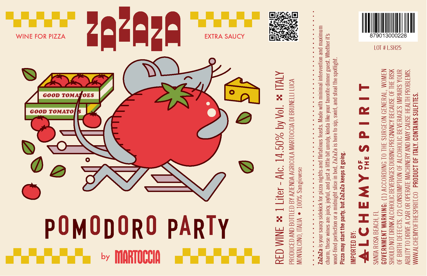 ZaZaZa 'Pomodoro Party' Sangiovese by Martoccia (1L)