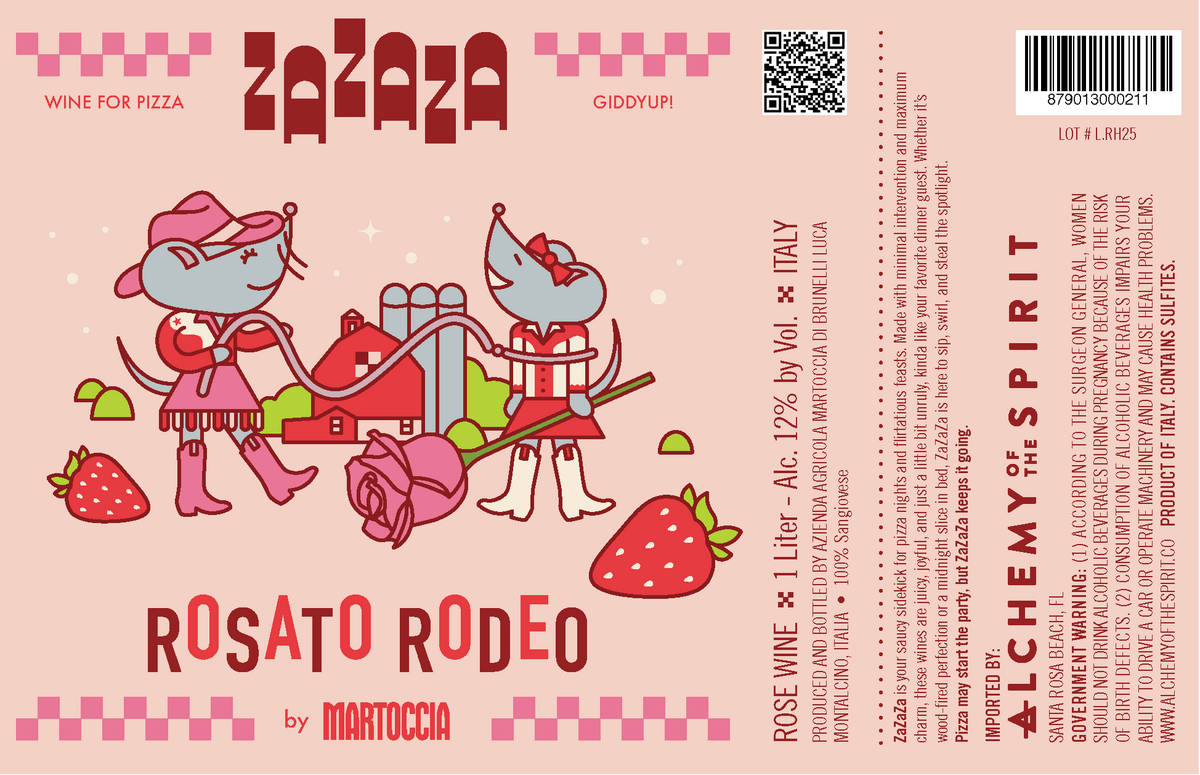 ZaZaZa 'Rosato Rodeo' by Martoccia (1L) – Alchemy of the Spirit ZaZaZa 'Rosato Rodeo' by Martoccia (1L) – Alchemy of the Spirit